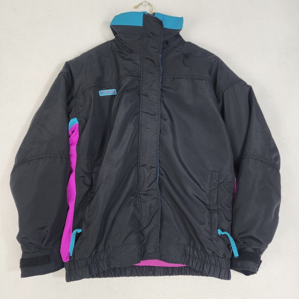Vtg 3 in 1 Columbia Sportswear Bugaboo Ski Jacket Women's L Black Waterproof Y2K
